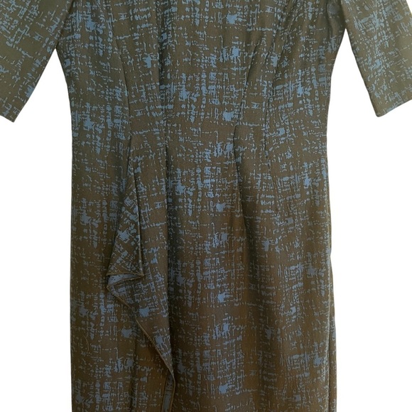 Anne Klein navy & black sheath dress short sleeve size 2 like new condition - Picture 9 of 12